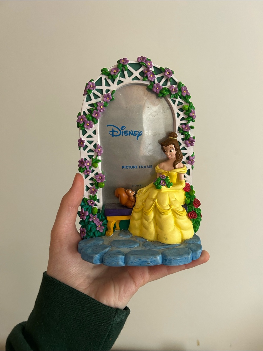 Disney Store Belle Beauty and the Beast 3D Resin Photo Frame